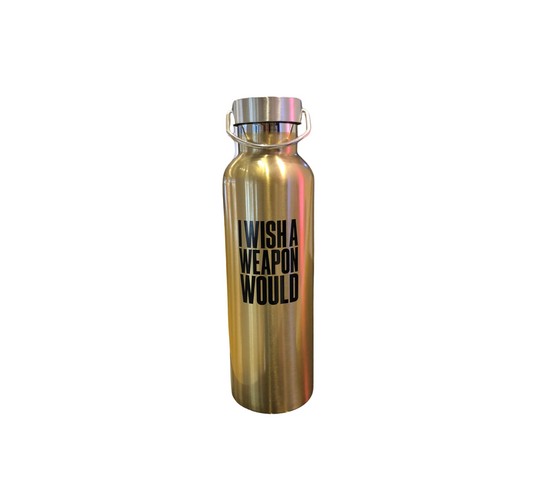 "I Wish A Weapon Would" Water Bottle